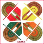 Margashirsha 4 Guruwar Kalash Dress Poshak – Set of 4 | Mata Devi Shringar Vastra for Lakshmi Pooja | Traditional Puja Kalash Dress (9 Inch) (मार्गशीर्ष ४ गुरुवार कलश पोशाख - ४ चा संच | लक्ष्मीपूजनासाठी माता देवी शृंगार वस्त्र ) - Image 3