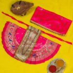 Karveer Nivasini Mahalaxmi Devi Poshak | Kolhapur Lakshmi Mata Dress for Temple & Home Puja | Traditional Silk Saree Vastra for Devi Idol & Photo Frame Decoration (9 Inch Poshak) (करवीर निवासिनी महालक्ष्मी देवी पोशाख । कोल्हापूर लक्ष्मी माता मंदिर आणि होम पूजेसाठी ड्रेस ) - Image 7