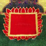 Lotus Shape Velvet Chaurang Aasan चौरंग आसन For Puja ( 12×18 Inch ) (कमळाचा आकार मखमली चौरंग आसन) - Image 2