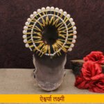 Aishwarya Mahalaxmi Devi Face for Puja Handcrafted Goddess Face with Pearl Work Ideal for Margashish Puja, Navratri & Daily Worship ((Devi Mukh Height is: 9.5 Inch) (पूजेसाठी ऐश्वर्य महालक्ष्मी देवीचा चेहरा – मोतीकाम असलेला देवीचा हस्तनिर्मित चेहरा; मार्गशीर्ष पूजेसाठी अत्यंत उपयुक्त.) - Image 4