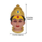 Dhanshree Yellow Madwat Mahalaxmi Devi Face | Premium Handpainted Goddess Face for Puja | Temple Style Royal Yellow Madwat with Handmade Traditional Design Work Guruvar Vrat Puja | Margashirsha & Navratri Special(Devi Mukh Height is: 6.5 Inch) (धनश्री पिवळ्या रंगातील मडवत महालक्ष्मी देवीचा चेहरा | पूजेसाठी हाताने रंगवलेला उत्कृष्ट दर्जाचा देवीचा चेहरा) - Image 5
