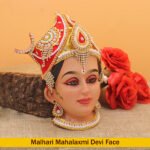 Malhari Mahalaxmi Devi Face मल्हारी महालक्ष्मी देवी मुखोटा for Puja Devi Lakshmi Face - Margashirsha Laxmi Puja Items Handpainted Ambabai | Premium Handcrafted Goddess Idol for Navratri, Diwali & Margashirsha Puja (Devi Mukh Height is: 7 Inch) (मल्हारी महालक्ष्मी देवी चेहरा मल्हारी महालक्ष्मी देवी मुखोटा पूजा देवी लक्ष्मी चेहरा - मार्गशीर्ष लक्ष्मी पूजेच्या वस्तू हाताने रंगवलेले अंबाबाई) - Image 3
