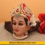 Malhari Mahalaxmi Devi Face मल्हारी महालक्ष्मी देवी मुखोटा for Puja Devi Lakshmi Face - Margashirsha Laxmi Puja Items Handpainted Ambabai | Premium Handcrafted Goddess Idol for Navratri, Diwali & Margashirsha Puja (Devi Mukh Height is: 7 Inch) (मल्हारी महालक्ष्मी देवी चेहरा मल्हारी महालक्ष्मी देवी मुखोटा पूजा देवी लक्ष्मी चेहरा - मार्गशीर्ष लक्ष्मी पूजेच्या वस्तू हाताने रंगवलेले अंबाबाई) - Image 2