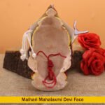Malhari Mahalaxmi Devi Face मल्हारी महालक्ष्मी देवी मुखोटा for Puja Devi Lakshmi Face - Margashirsha Laxmi Puja Items Handpainted Ambabai | Premium Handcrafted Goddess Idol for Navratri, Diwali & Margashirsha Puja (Devi Mukh Height is: 7 Inch) (मल्हारी महालक्ष्मी देवी चेहरा मल्हारी महालक्ष्मी देवी मुखोटा पूजा देवी लक्ष्मी चेहरा - मार्गशीर्ष लक्ष्मी पूजेच्या वस्तू हाताने रंगवलेले अंबाबाई) - Image 4