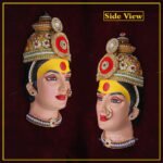 Sri/Shree Mahalaxmi Devi Mukut श्री महालक्ष्मी देवी मुकुट / श्रीमहालक्ष्मी देवी मुकुट Divine Mahalaxmi Face – Handcrafted Mata Mukhavata for Home Temple, Navratri & Puja Decoration Traditional Devi Face Murti (DESIGN 1)(Devi Mukh Height is: 8.5 Inch) - Image 2