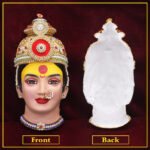 Sri/Shree Mahalaxmi Devi Mukut श्री महालक्ष्मी देवी मुकुट / श्रीमहालक्ष्मी देवी मुकुट Divine Mahalaxmi Face – Handcrafted Mata Mukhavata for Home Temple, Navratri & Puja Decoration Traditional Devi Face Murti (DESIGN 1)(Devi Mukh Height is: 8.5 Inch) - Image 3