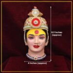 Sri/Shree Mahalaxmi Devi Mukut श्री महालक्ष्मी देवी मुकुट / श्रीमहालक्ष्मी देवी मुकुट Divine Mahalaxmi Face – Handcrafted Mata Mukhavata for Home Temple, Navratri & Puja Decoration Traditional Devi Face Murti (DESIGN 1)(Devi Mukh Height is: 8.5 Inch) - Image 4