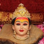 Dhanshree Mahalaxmi Devi Face धनश्री महालक्ष्मी देवी फेस / श्री धनश्री महालक्ष्मी देवी मुखवटा (Mukhavata) for Vara Lakshmi & Margashirsha Vrat Pooja (Devi Mukh Height is: 6.5 Inch) - Image 2