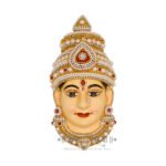 Padmalaxmi Devi Face for Pooja | Traditional Mahalaxmi Mukhovta | Handcrafted Devi Face for Varalakshmi, Navratri & Daily Mandir Decoration(Devi Mukh Height is: 8 Inches) (पूजेसाठी पद्मलक्ष्मी देवीचा चेहरा | पारंपारिक महालक्ष्मी मुखोवटा ) - Image 2