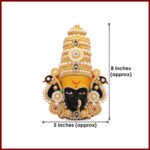Mahalaxmi Kolhapur Face Idol | Decorative Mata Laxmi Mukut with Stone & Pearl Work | Special for Laxmi Guruvar Vrat & Home Temple (Devi Mukh Height is: 8 Inch) (महालक्ष्मी कोल्हापूर मुखवटा | खडे आणि मोत्यांचे काम असलेला माता लक्ष्मीचा सजावटी मुकुट) - Image 4