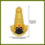 Divine Kolhapuri Mahalakshmi Ambabai Mukhota | कोल्हापुरी देवी फेस / श्री कोल्हापुरी महालक्ष्मी देवी मुखवटा Real Look Handcrafted Devi Face | Premium Polyfiber Mukhavata for Pooja and Spiritual Décor (Devi Mukh Height is: 8.5 Inches) - Image 6