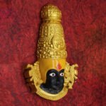 Shaktipeeth Kolhapur Ambabai Devi Face | Artistic Hand-Painted Mukhavata | Premium Polyresin Fiber Mahalakshmi Swaroop for Vratam & MandirKolhapur Mahalakshmi Margashirsha Vratam Devi Face/Mukhavata for Navratri Puja(Devi Mukh Height is: 11 Inches) (शक्तीपीठ कोल्हापूर अंबाबाई देवी चेहरा | कलात्मक हाताने रंगवलेला मुखवटा) - Image 4