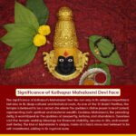Shaktipeeth Kolhapur Ambabai Devi Face | Artistic Hand-Painted Mukhavata | Premium Polyresin Fiber Mahalakshmi Swaroop for Vratam & MandirKolhapur Mahalakshmi Margashirsha Vratam Devi Face/Mukhavata for Navratri Puja(Devi Mukh Height is: 11 Inches) (शक्तीपीठ कोल्हापूर अंबाबाई देवी चेहरा | कलात्मक हाताने रंगवलेला मुखवटा) - Image 5