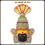 Kolhapur Mahalakshmi Devi Face with Naag/Sarpa – Divine Mukhavata of Kolhapur Mahalakshmi Devi – Naag/Sarpa Design for Spiritual Rituals (Devi Mukh Height is: 9.5 Inches) (नाग/सर्पासह कोल्हापूर महालक्ष्मी देवी चेहरा - कोल्हापूर महालक्ष्मी देवीचा दैवी मुखवटा)