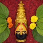Aai Tuljabhavani तुळजापूर / श्रीक्षेत्र तुळजापूर देवी मुखवटा Devi Face Handcrafted Fiber Mukhota with Fine Artistic Work Tuljapur Shaktipeeth Tuljabhavani Devi Face Exclusive Polyfiber Handmade Mukhavata (Devi Mukh Height is: 11.5 Inch)