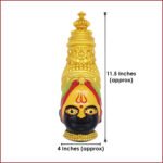 Aai Tuljabhavani तुळजापूर / श्रीक्षेत्र तुळजापूर देवी मुखवटा Devi Face Handcrafted Fiber Mukhota with Fine Artistic Work Tuljapur Shaktipeeth Tuljabhavani Devi Face Exclusive Polyfiber Handmade Mukhavata (Devi Mukh Height is: 11.5 Inch) - Image 3