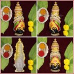 Tuljabhavani Devi Face Mukhavata तुळजाभवानी / श्री तुळजाभवानी देवी देवी मुखवटा Tuljapur Bhavani Face Shaktipeeth Tuljabhavani Devi Mukhavata Handpainted Devi Face Idol for Mandir & Festive Pooja(Devi Mukh Height is: 9.5 Inch) - Image 4