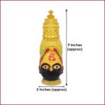 Maharashtra’s Kuldevi Tuljabhawani Devi Face from Tuljapur | Exclusive Handpainted Kuldevi Traditional Artisan-Made Mukhota | Auspicious Shaktipeeth Goddess Face (9 inches) (तुळजापूरची महाराष्ट्राची कुलदेवी तुळजाभवानी देवी चेहरा) - Image 3