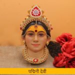 Padmini Devi Face पद्मिनी देवी फेस / श्री पद्मिनी देवी मुखवटा for Home Puja Mata Face for Kalash Decoration Fiber Goddess Mukha for Navratri & Varalakshmi Vratham Temple Goddess Face for Puja(Devi Mukh Height is: 8.5 Inch)