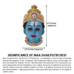 Shailaputri Devi Face Mukut– First Form of Navdurga | Parvati Putri/Sati Shailaja/Hemavati Mukhavata for Puja & Temple Decoration (शैलपुत्री देवी मुखी मुकुट– नवदुर्गेचे पहिले रूप | पूजेसाठी पार्वतीपुत्री/सती शैलजा/हेमावती मुखवटा ) - Image 3