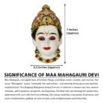 Maa Mahagauri Devi Face – Eighth Form of Navdurga | Handcrafted Goddess Mukhavata for Navratri Puja, Durga Puja & Home Temple (माँ महागौरी देवी मुख - नवदुर्गेचे आठवे रूप) - Image 2