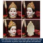 Maa Mahagauri Devi Face – Eighth Form of Navdurga | Handcrafted Goddess Mukhavata for Navratri Puja, Durga Puja & Home Temple (माँ महागौरी देवी मुख - नवदुर्गेचे आठवे रूप) - Image 3
