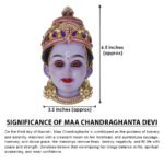 Chandraghanta Devi Face Idol – Third Form of Navdurga | Chandrakor Durga/Shanti Roopini Face Mukhavata for Puja Decoration (चंद्रघंटा देवी दर्शनी मूर्ती – नवदुर्गेचे तिसरे रूप) - Image 2