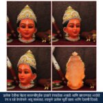Kushmanda Devi Face Idol – Fourth Form of Navdurga | Adi Shakti/Ashtabhuja Devi Face Mukhavata for Festival & Temple Decoration (कुष्मांडा देवी दर्शनी मूर्ती - नवदुर्गेचे चौथे रूप) - Image 3