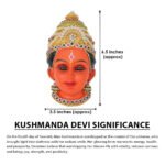 Kushmanda Devi Face Idol – Fourth Form of Navdurga | Adi Shakti/Ashtabhuja Devi Face Mukhavata for Festival & Temple Decoration (कुष्मांडा देवी दर्शनी मूर्ती - नवदुर्गेचे चौथे रूप) - Image 2