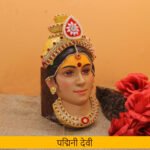 Padmini Devi Face पद्मिनी देवी फेस / श्री पद्मिनी देवी मुखवटा for Home Puja Mata Face for Kalash Decoration Fiber Goddess Mukha for Navratri & Varalakshmi Vratham Temple Goddess Face for Puja(Devi Mukh Height is: 8.5 Inch) - Image 3