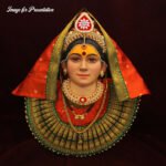 Padmini Devi Face पद्मिनी देवी फेस / श्री पद्मिनी देवी मुखवटा for Home Puja Mata Face for Kalash Decoration Fiber Goddess Mukha for Navratri & Varalakshmi Vratham Temple Goddess Face for Puja(Devi Mukh Height is: 8.5 Inch) - Image 6