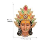 Padmasundari Mahalaxmi Devi Face पद्मसुंदरी महालक्ष्मी देवी फेस / श्री पद्मसुंदरी महालक्ष्मी देवी मुखवटा Goddess for Margashirsha Varaha Laxmi,Guruvar Puja, Navratri Pooja (Devi Mukh Height is: 10 Inch) - Image 4