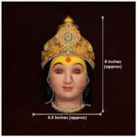 Mauli Mahalaxmi Face / Devi Mukha for Pooja & Temple Decoration | Mata Rani Face for Varalakshmi Puja, Navratri & Festive Mandir Decor (Devi Mukh Height is: 8 Inch) (पूजा आणि मंदिराच्या सजावटीसाठी माऊली महालक्ष्मी चेहरा / देवी मुख) - Image 3