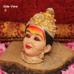 Dhanshree Mahalaxmi Devi Face धनश्री महालक्ष्मी देवी फेस / श्री धनश्री महालक्ष्मी देवी मुखवटा (Mukhavata) for Vara Lakshmi & Margashirsha Vrat Pooja (Devi Mukh Height is: 6.5 Inch) - Image 4