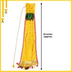 Chandrakore Design Gudi for Gudi Padwa Ugadi Vastra for Gudhi Padwa Festival Traditional Maharashtrian Gudi Cover Saree Cloth for GudiPadva | Readymade Ugadi & GudhiPadawa Decoration Pooja DécorTraditional Maharashtrian Festival Decoration (28 inch) (गुढीपाडव्यासाठी चंद्रकोर डिझाइन गुढी गुढीपाडव्यासाठी उगाडी वस्त्र) - Image 4