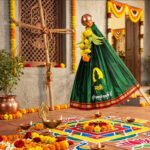 Swami Mauli Marathi Maharashtrian New Year Gudhi Padwa Special Traditional Cloth for Gudi Padwa Celebration Festive Pooja & Home Decor Item (36 Inch ) (स्वामी माऊली मराठी महाराष्ट्रीयन नववर्ष गुढीपाडवा)