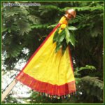 Shubh Gudi (गुढी) Maharashtrian Festival Gudhi Silk Saree Fabric, Bright, Beautiful, Traditional, Easy to Use for Guwdi Padva Festival at Home(Full Size) (28 Inches) Yellow (शुभ गुढी (गुढी) महाराष्ट्रीयन उत्सव गुढी सिल्क साडी) - Image 5