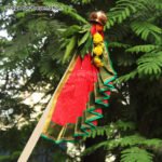 Shahi Mastani Traditional Maharashtrian Marathi Gudi Chi Readymate Saree/Vastra Gudhi Vastra, Gudi Cover, Handcrafted with Khan Silk Saree Fabric Bright, Traditional Color Easy to Use for Gudi Padwa Festival (शाही मस्तानी पारंपारिक महाराष्ट्रीयन मराठी गुढी ची रेडीमेट साडी/गुढी वस्त्र) - Image 2