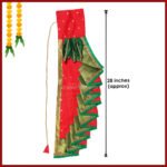 Shahi Mastani Traditional Maharashtrian Marathi Gudi Chi Readymate Saree/Vastra Gudhi Vastra, Gudi Cover, Handcrafted with Khan Silk Saree Fabric Bright, Traditional Color Easy to Use for Gudi Padwa Festival (शाही मस्तानी पारंपारिक महाराष्ट्रीयन मराठी गुढी ची रेडीमेट साडी/गुढी वस्त्र) - Image 6