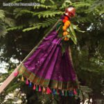 Navarai Paithani Parmparik Traditional Gudi for Gudi Padwa /Ugadi Gudhi Vastra for Gudhi Padwa Festival Traditional Maharashtrian Gudi Cover Saree Cloth for GudiPadva Readymade Ugadi & GudhiPadawa (28 Inch ) (गुढीपाडव्यासाठी नऊवारी पैठणी पारंपारिक गुढी) - Image 5