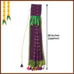 Navarai Paithani Parmparik Traditional Gudi for Gudi Padwa /Ugadi Gudhi Vastra for Gudhi Padwa Festival Traditional Maharashtrian Gudi Cover Saree Cloth for GudiPadva Readymade Ugadi & GudhiPadawa (28 Inch ) (गुढीपाडव्यासाठी नऊवारी पैठणी पारंपारिक गुढी) - Image 3