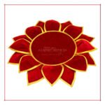 Kamal Aasan कमळ आसन Velvet Pooja Mat – Idol Base for Lakshmi, Gauri Ganpati, Saraswati, Durga, Varalakshmi, Ganesh Margashish Puja, KAMAL AASAN Navratri (16 Inch) (कमल आसन कमळ आसन मखमली पूजा चटई)