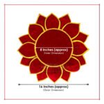 Kamal Aasan कमळ आसन Velvet Pooja Mat – Idol Base for Lakshmi, Gauri Ganpati, Saraswati, Durga, Varalakshmi, Ganesh Margashish Puja, KAMAL AASAN Navratri (16 Inch) (कमल आसन कमळ आसन मखमली पूजा चटई) - Image 4