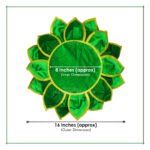 Lotus Aasan Kamal Aasan – Traditional Green Velvet Pooja लोटस आसन कमळ आसन Asan for Idols & Deities कमळ आसन Decorative Mandir Lotus Seat Decorative Lotus Mat for Mandir, Navratri, Margashirsha Puja Guruvar Vratam Puja (16 Inch) - Image 4