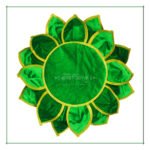 Lotus Aasan Kamal Aasan – Traditional Green Velvet Pooja लोटस आसन कमळ आसन Asan for Idols & Deities कमळ आसन Decorative Mandir Lotus Seat Decorative Lotus Mat for Mandir, Navratri, Margashirsha Puja Guruvar Vratam Puja (16 Inch)