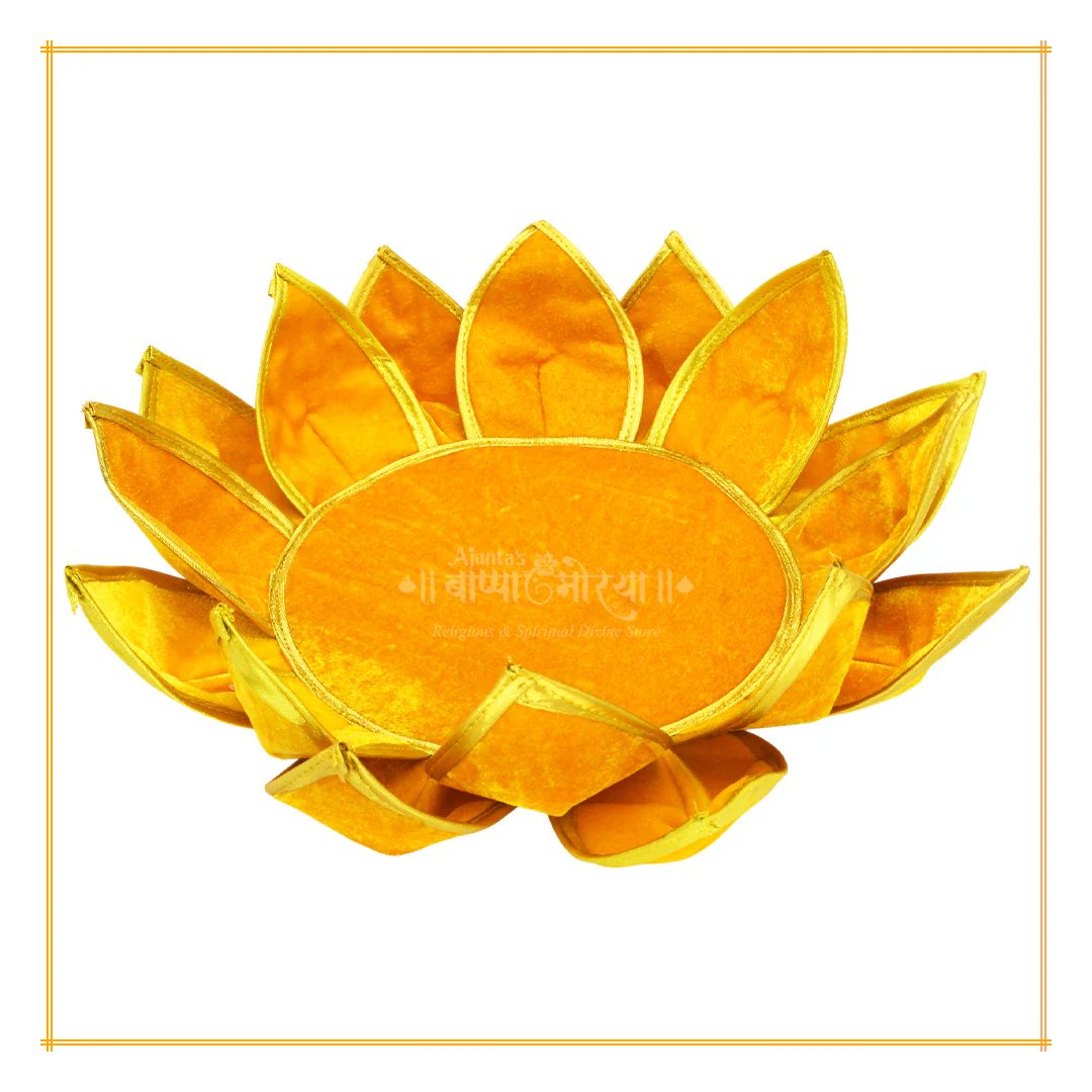 ALKA7 Lotus Aasan – Kamal Aasan कमळ आसन (Lotus Kamal Aasan)Cloth for Pooja, Idol Base | Lakshmi, Gauri Ganpati, Saraswati Devi, Durga Maa,Varalakshmi, Ganesh Margashish Navratri Puja (16 Inch) - Image 1