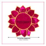 Kamal Aasan कमळ आसन Velvet Pooja Mat – Idol Base for Lakshmi, Gauri Ganpati, Saraswati, Durga, Varalakshmi, Ganesh | Margashish Puja, Navratri (16 Inch) (कमळ आसन) - Image 4