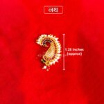 Maharashtrian Nath for Devi Shringar & Bridal Wear | Traditional Gold Tone Nose Ring for Goddess Idol & Wedding (देवी शृंगार आणि वधूच्या पोशाखासाठी महाराष्ट्रीयन नथ) - Image 2