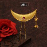 Maharashtrian Traditional Khopa | Gold Tone Hair Bun Jewellery | 2.5 Inch Bridal & Festive Hair Accessory (महाराष्ट्रीयन पारंपारिक खोपा)
