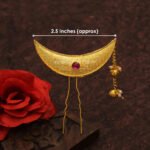 Maharashtrian Traditional Khopa | Gold Tone Hair Bun Jewellery | 2.5 Inch Bridal & Festive Hair Accessory (महाराष्ट्रीयन पारंपारिक खोपा) - Image 3